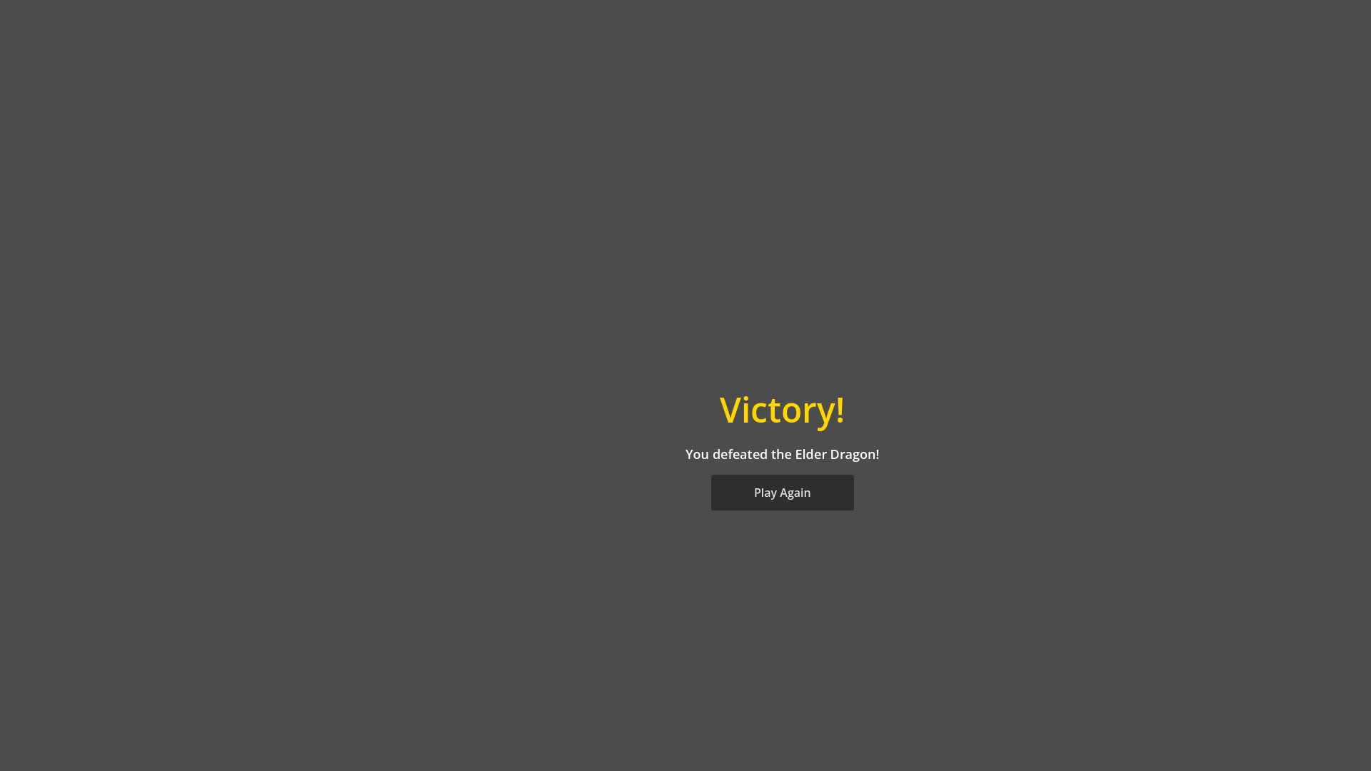 The Spell Surge victory screen after the AI's winning run